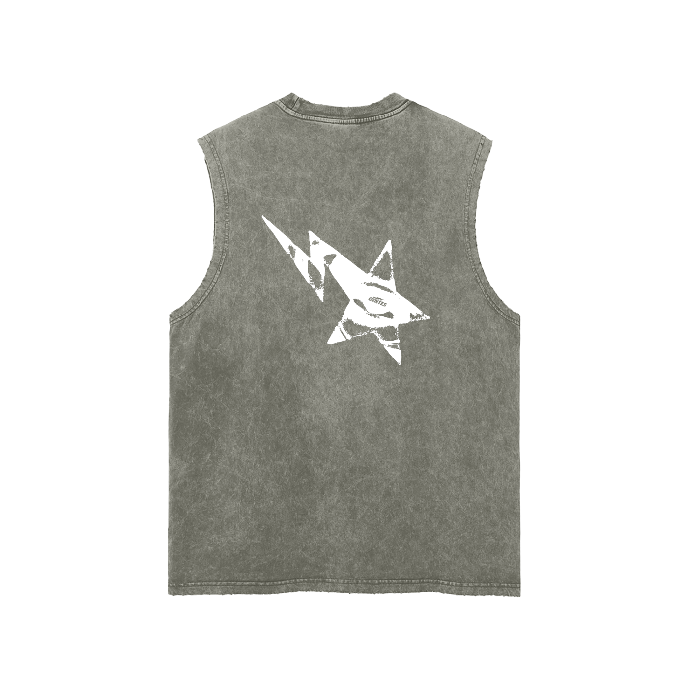 Snow Washed Frayed Hem Tank Top