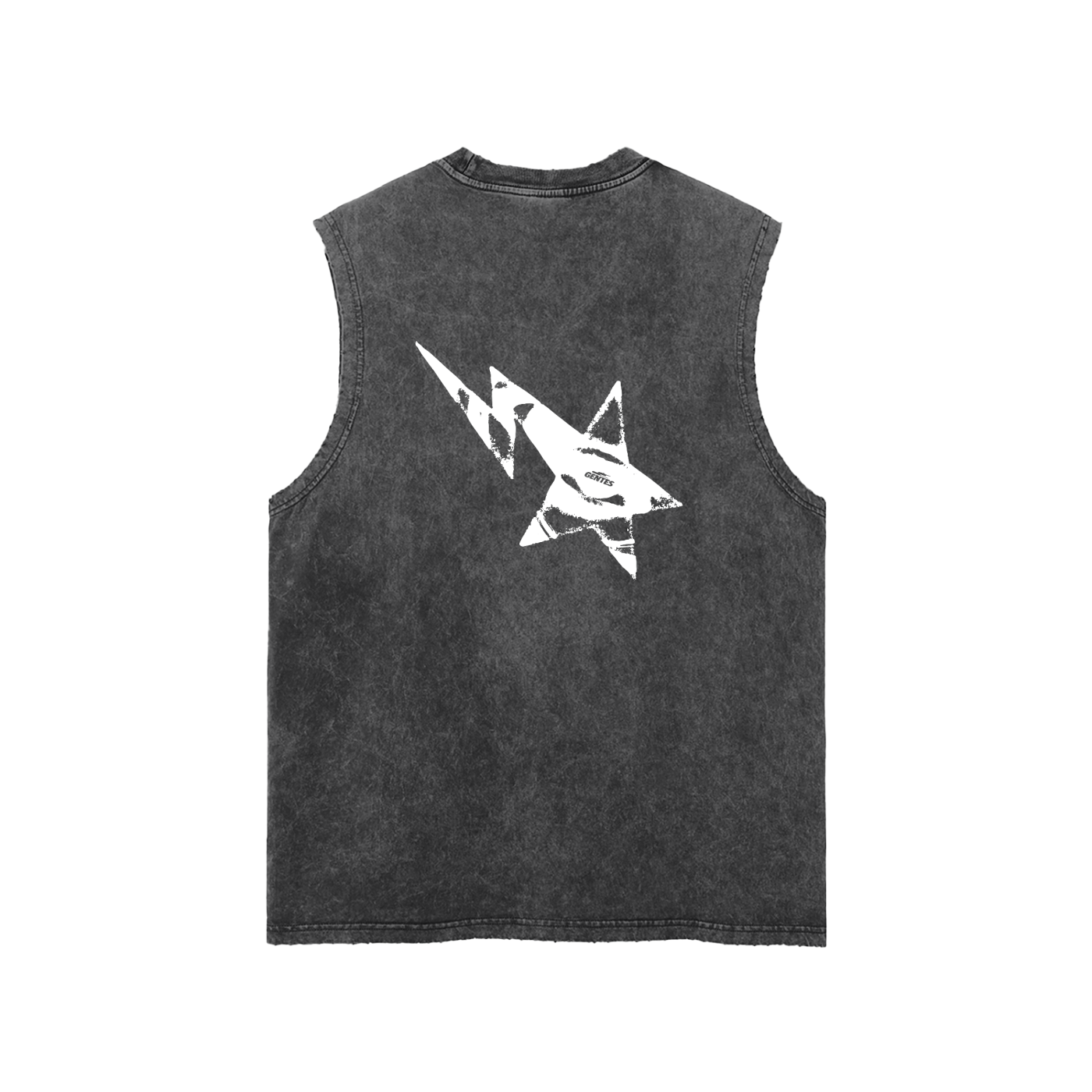 Snow Washed Frayed Hem Tank Top