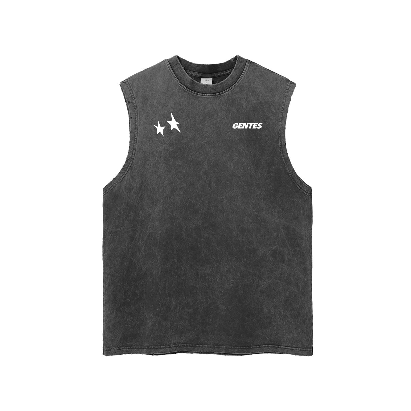 Snow Washed Frayed Hem Tank Top