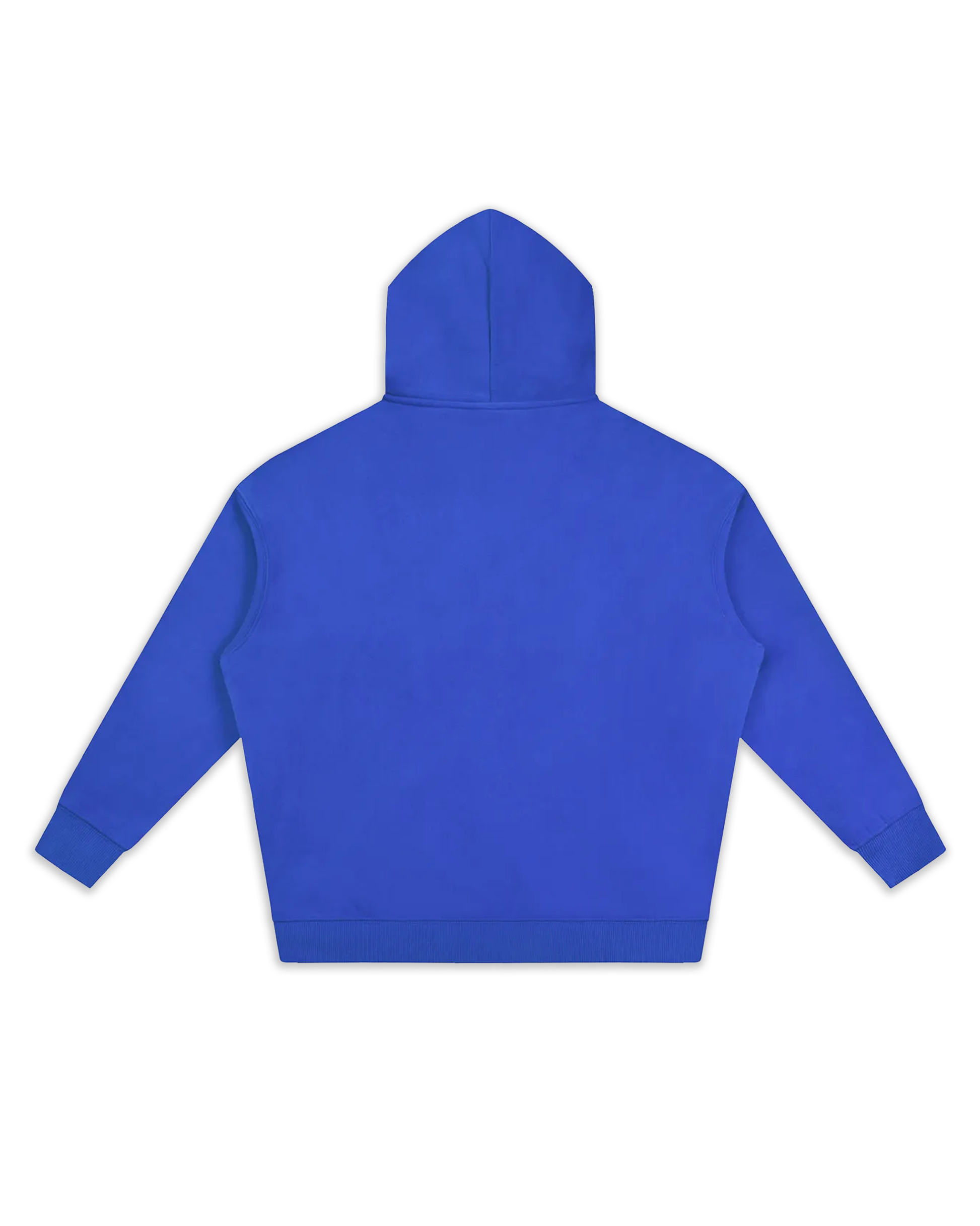 Dos vierge du sweat bleu royal, born to create not to fit, sweat oversiez épais, très bonne qualité.