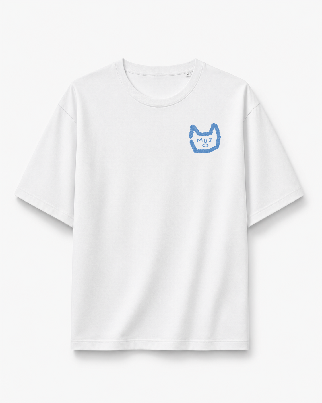 T-shirt GENTES Oversize épais aux manches mi-longues en collaboration avec la marque Muzo.
Logo MUZO Face délavé bleu