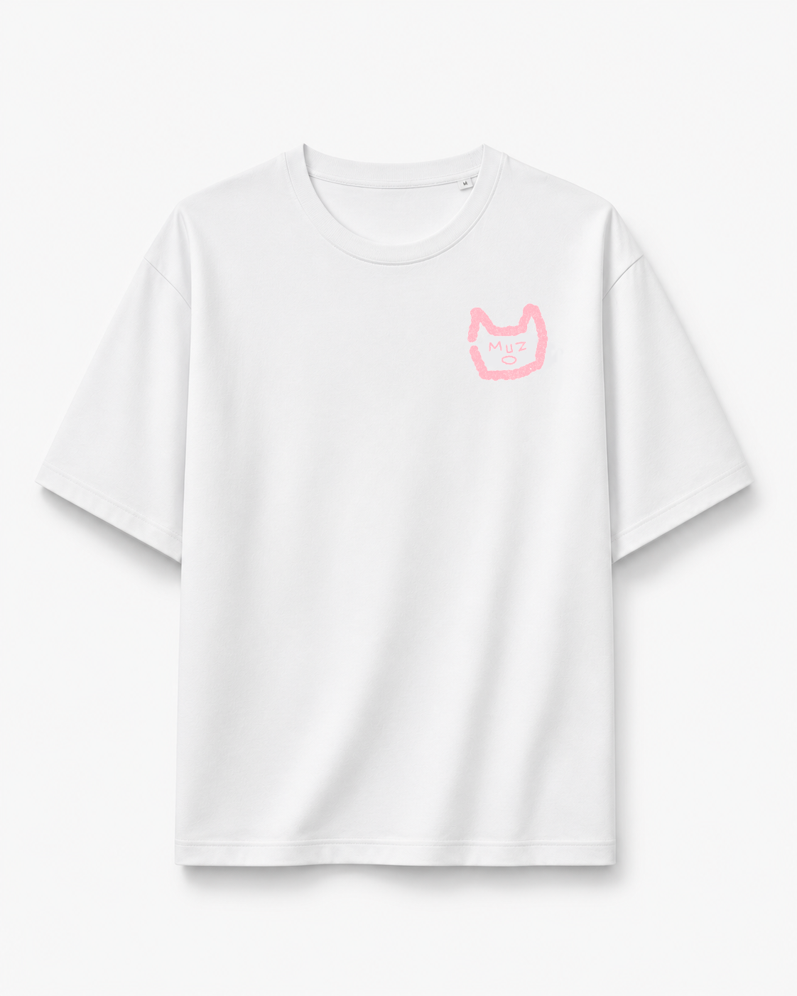 T-shirt GENTES Oversize épais aux manches mi-longues en collaboration avec la marque Muzo.
Logo MUZO Face délavé rose
