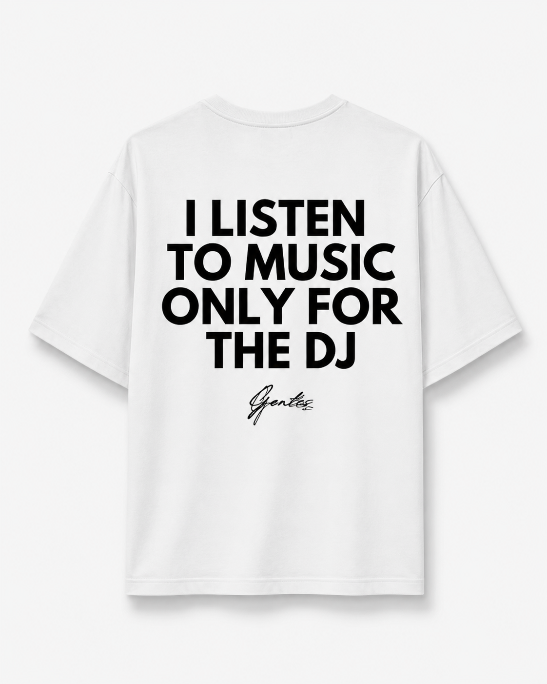 T-shirt Oversize épais aux manches mi-longues. Design DJ Inversé. Vue de dos