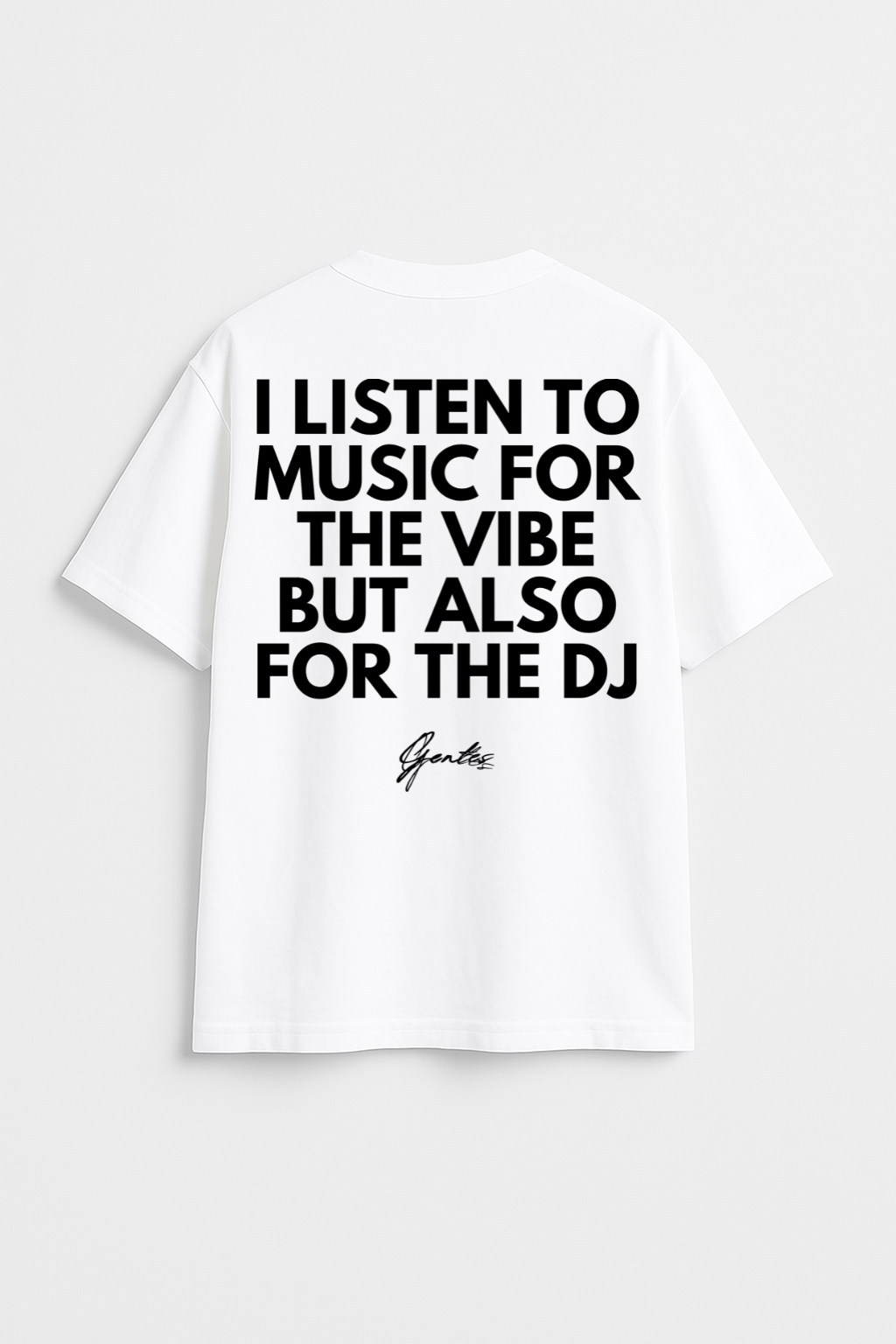 T-shirt Oversize épais aux manches mi-longues. Design DJ Inversé. Vue de dos