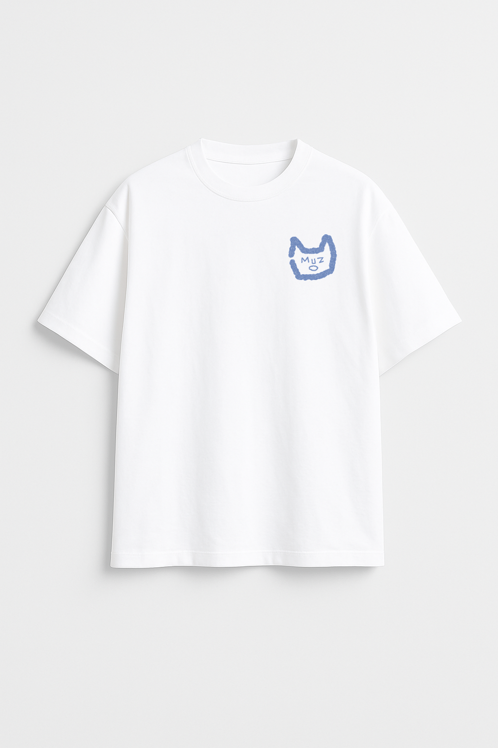 T-shirt GENTES Oversize épais aux manches mi-longues en collaboration avec la marque Muzo.
Logo MUZO Face délavé bleu