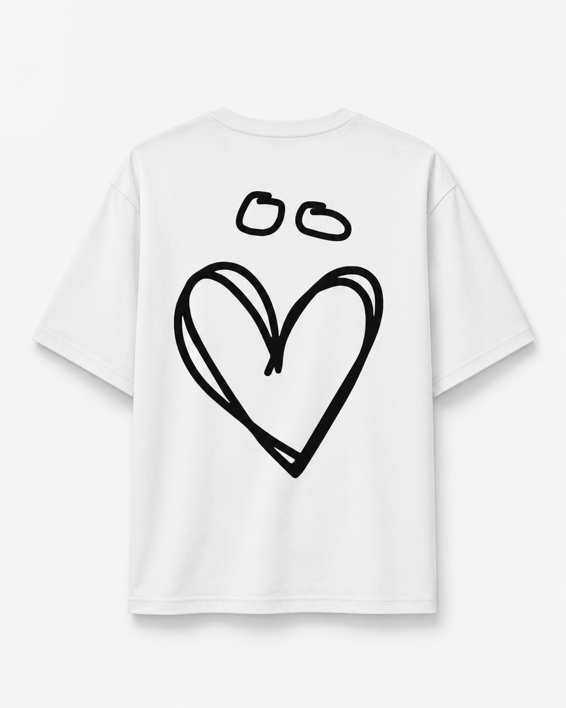 T-shirt Oversize épais aux manches mi-longues. Gentes et Joly. Vue de dos